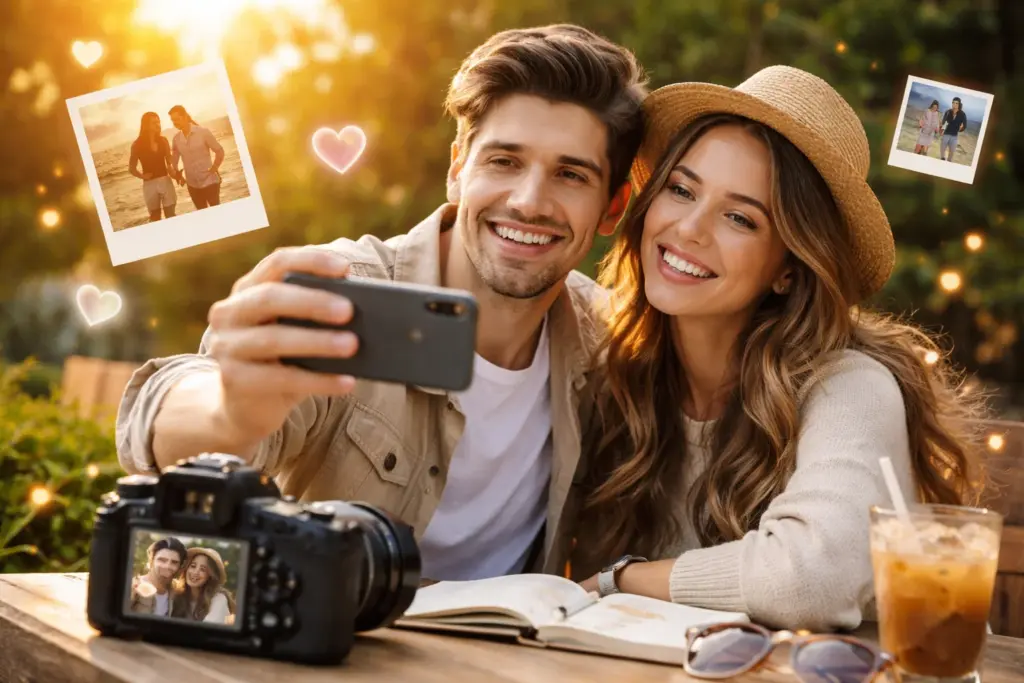 Textos para Criar Fotos no Gemini Casal