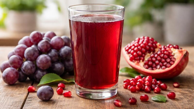 Suco de uva com romã para que serve? Benefícios e como preparar