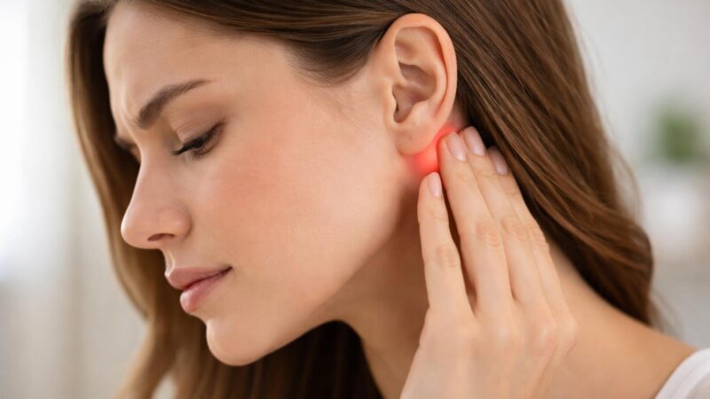 Caroço atrás da orelha que dói: causas, riscos e cuidados